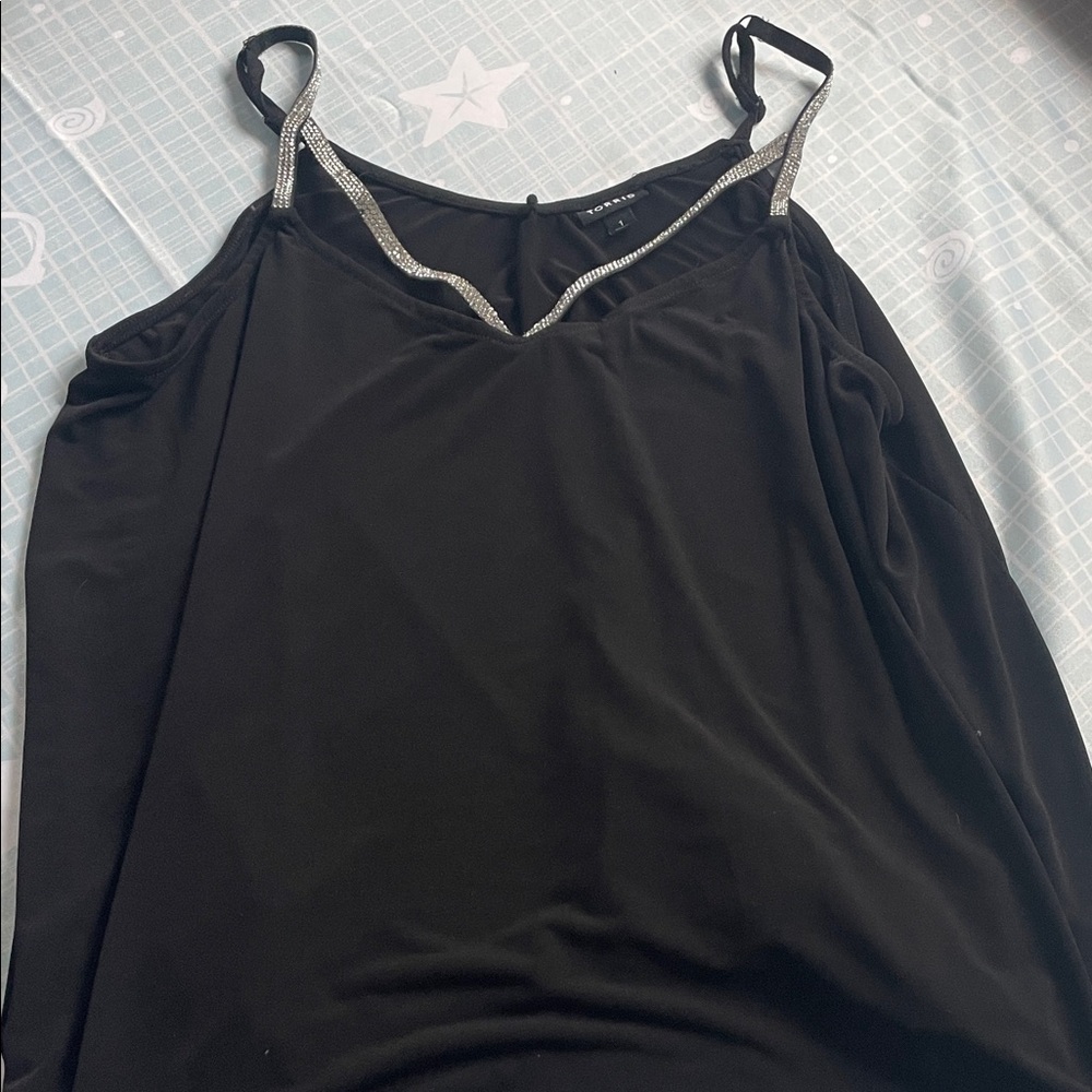 Torrid Black Top with Silver Details